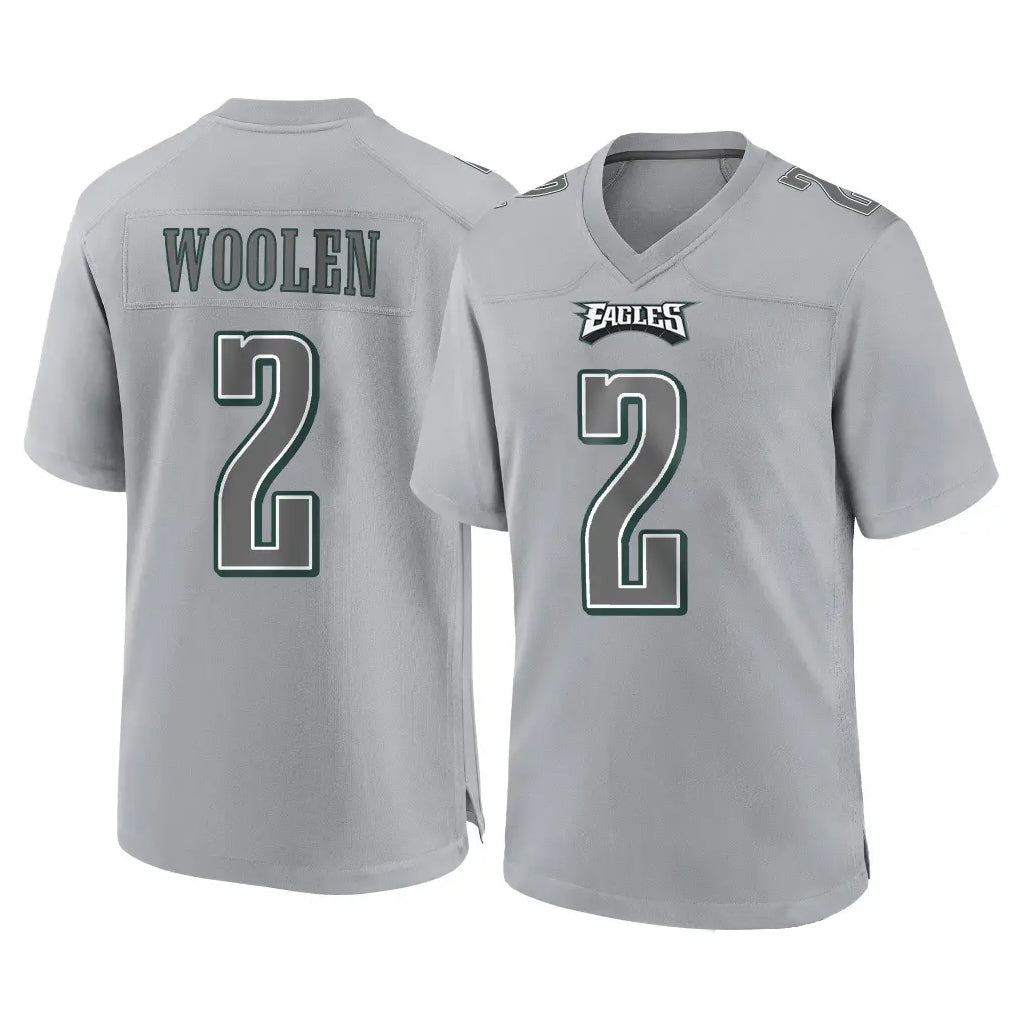 Kdoa P.Eagles #2 Riq Woolen Player Gray Atmosphere Fashion Home Game Stitched Jerseys