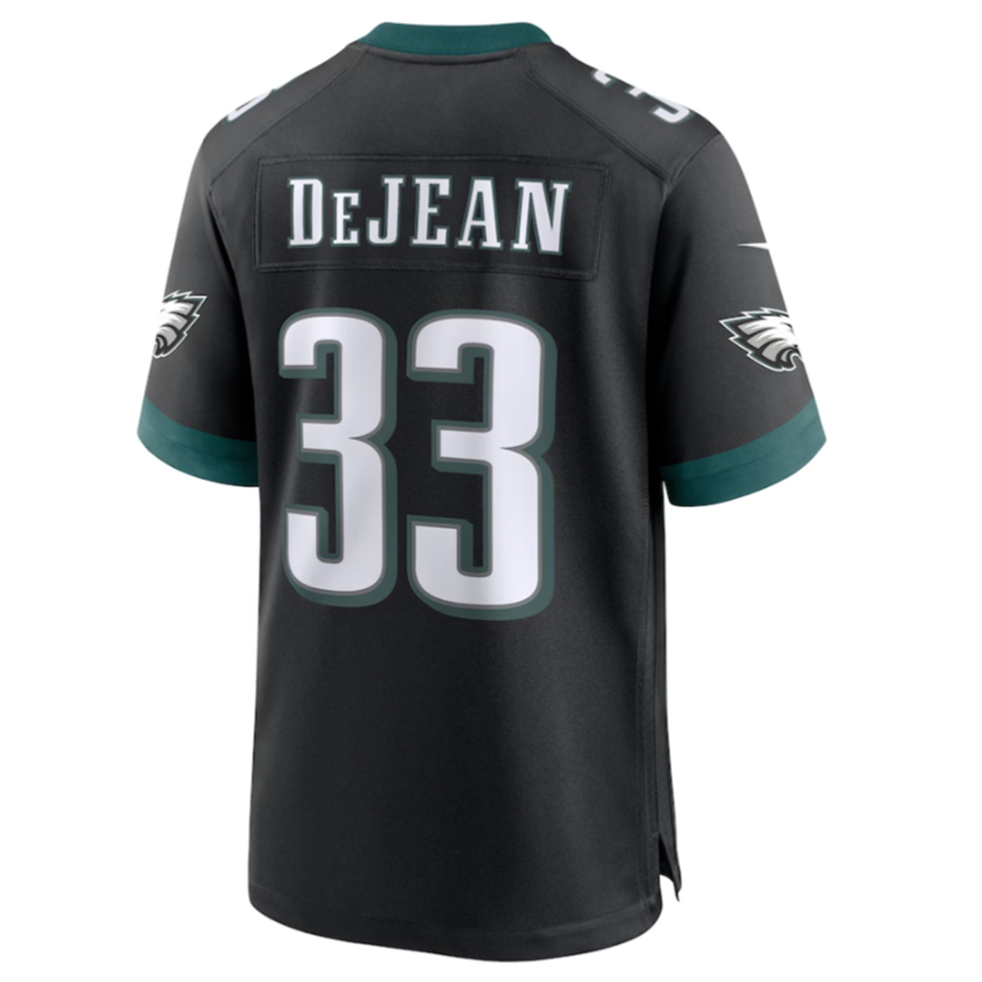 Kdoa P.Eagles #33 Cooper DeJean Black 2024 Draft Alternate Player Game Jersey Stitched American Stitched Jersey