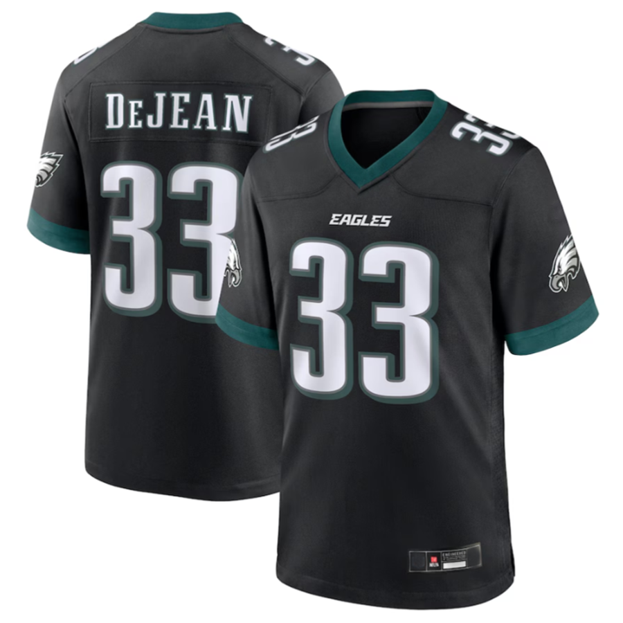 Kdoa P.Eagles #33 Cooper DeJean Black 2024 Draft Alternate Player Game Stitched American Stitched Jerseys
