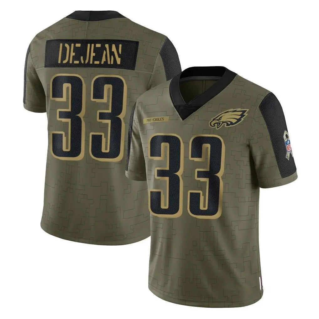 Kdoa P.Eagles #33 Cooper DeJean Player Olive Salute To Service Limited Game Stitched Jerseys