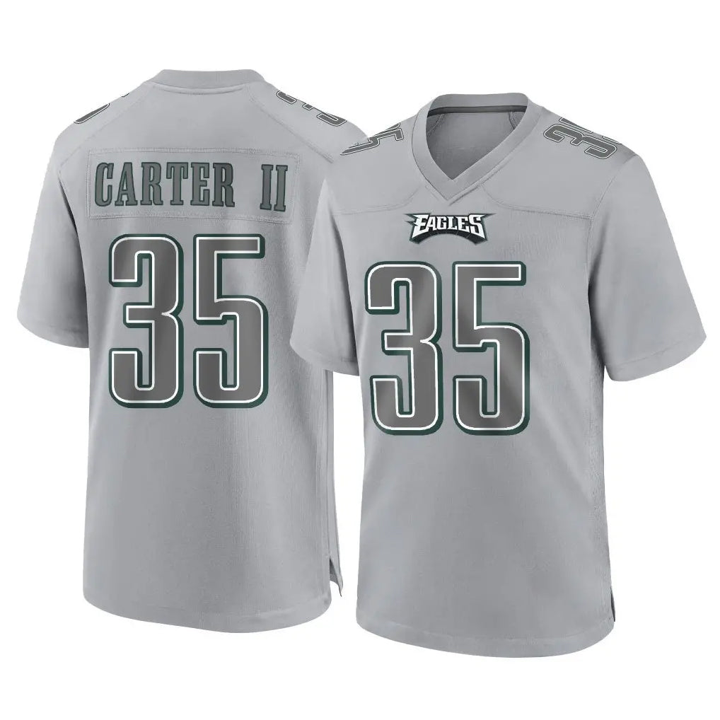 Kdoa P.Eagles #35 Michael Carter II Player Gray Atmosphere Fashion Home Game Stitched Jerseys