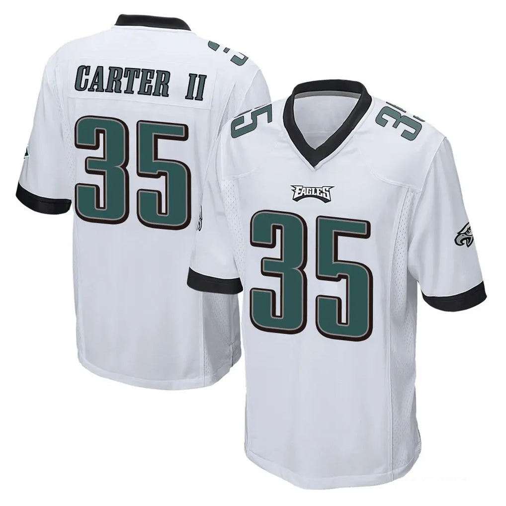 Kdoa P.Eagles #35 Michael Carter II Player White Home Game Stitched Jerseys