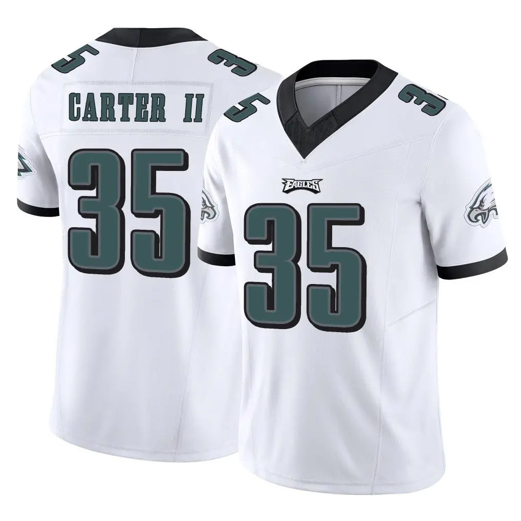 Kdoa P.Eagles #35 Michael Carter II Player White Limited Vapor F.U.S.E. Home Game Stitched Jerseys