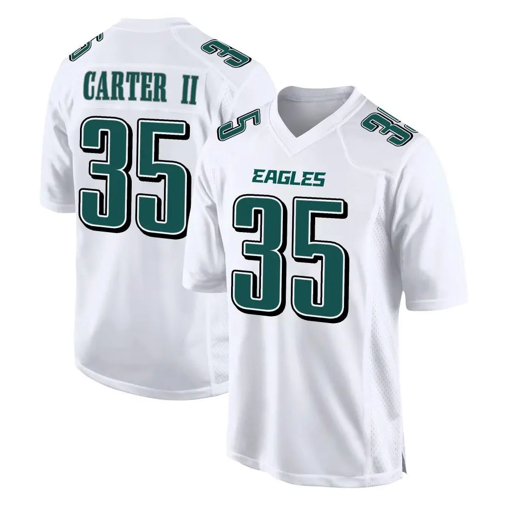 Kdoa P.Eagles #35 Michael Carter II Player White Tundra Fashion Home Game Stitched Jerseys