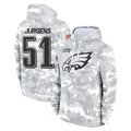 Kdoa P.Eagles #51 Cam Jurgens Player Arctic Camo Salute to Service Pullover Hoodies Limited Game Stitched Jerseys