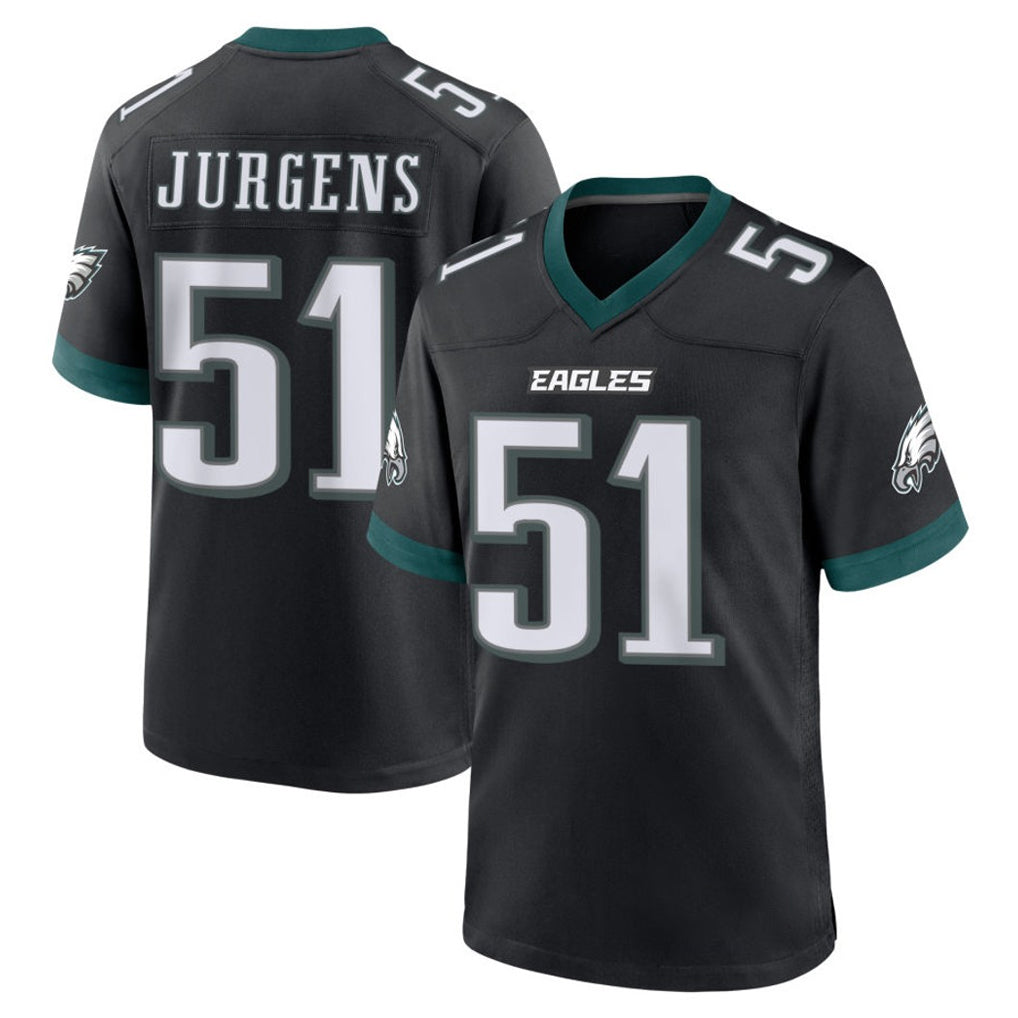 Kdoa P.Eagles #51 Cam Jurgens Player Black Game Home Stitched Jerseys