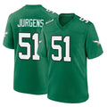 Kdoa P.Eagles #51 Cam Jurgens Player Green Kelly Alternate Home Game Stitched Jerseys