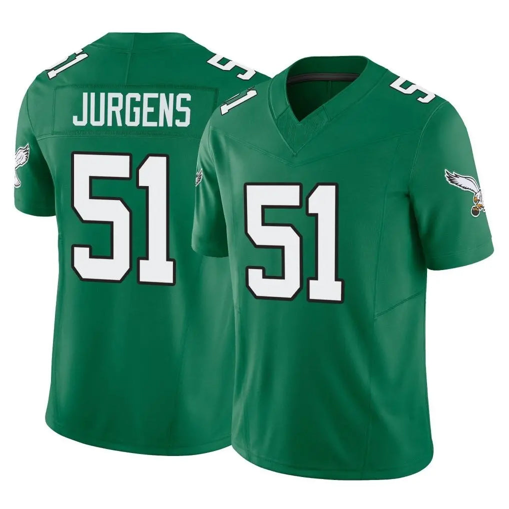 Kdoa P.Eagles #51 Cam Jurgens Player Green Kelly Alternate Vapor F.U.S.E. Home Game Stitched Jerseys