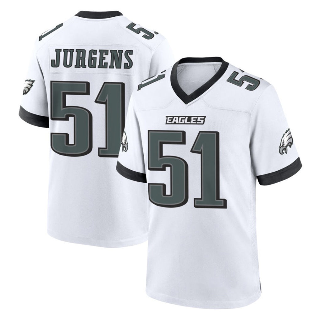 Kdoa P.Eagles #51 Cam Jurgens Player White Game Home Stitched Jerseys