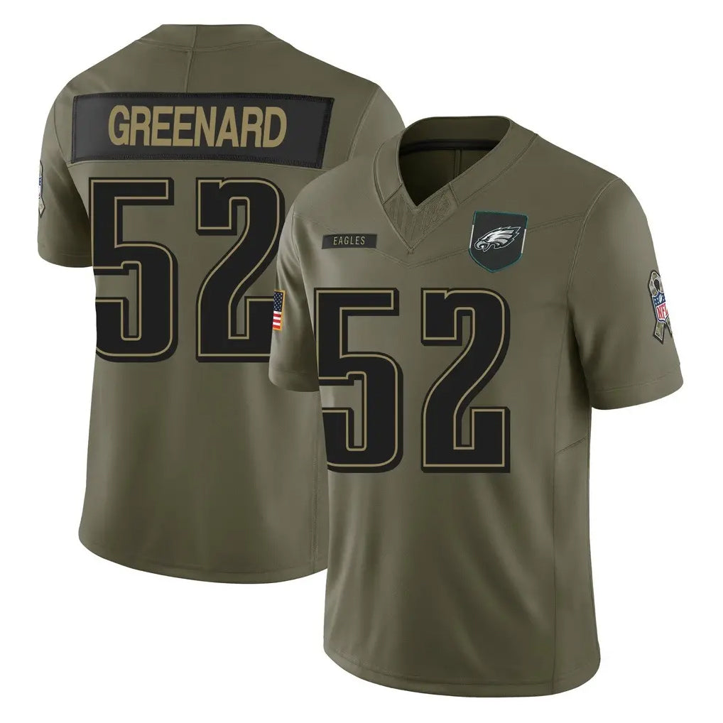 Kdoa P.Eagles #52 Jonathan Greenard Player Olive 2025 Salute To Service Limited Stitched Jerseys