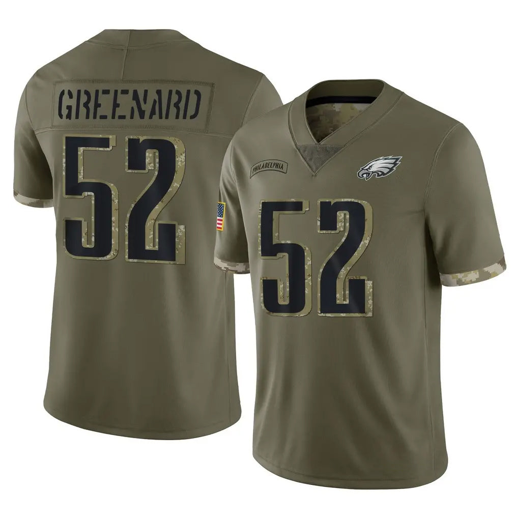 Kdoa P.Eagles #52 Jonathan Greenard Player Olive Salute To Service Limited Stitched Jerseys