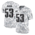 Kdoa P.Eagles #53 Zack Baun Player Arctic Camo Salute to Service Limited Game Stitched Jerseys