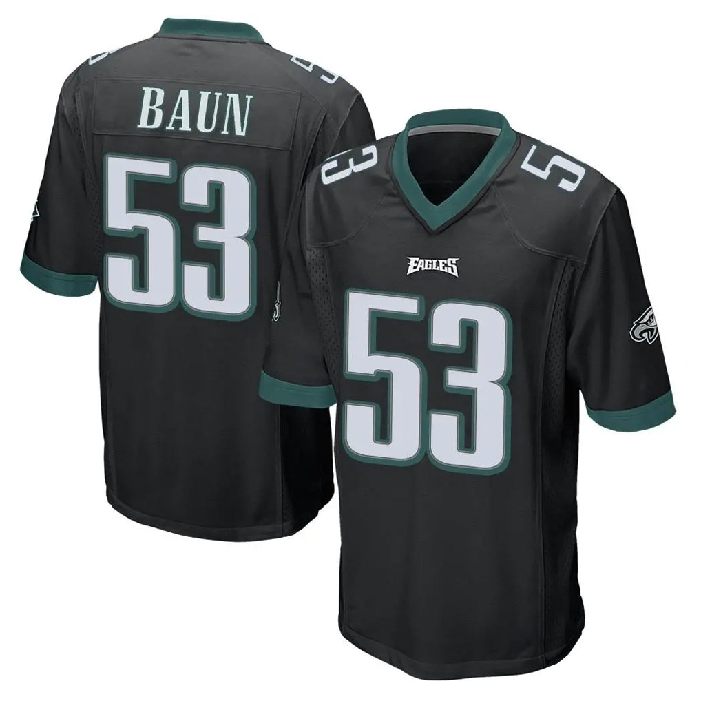 Kdoa P.Eagles #53 Zack Baun Player Black Home Game Stitched Jerseys