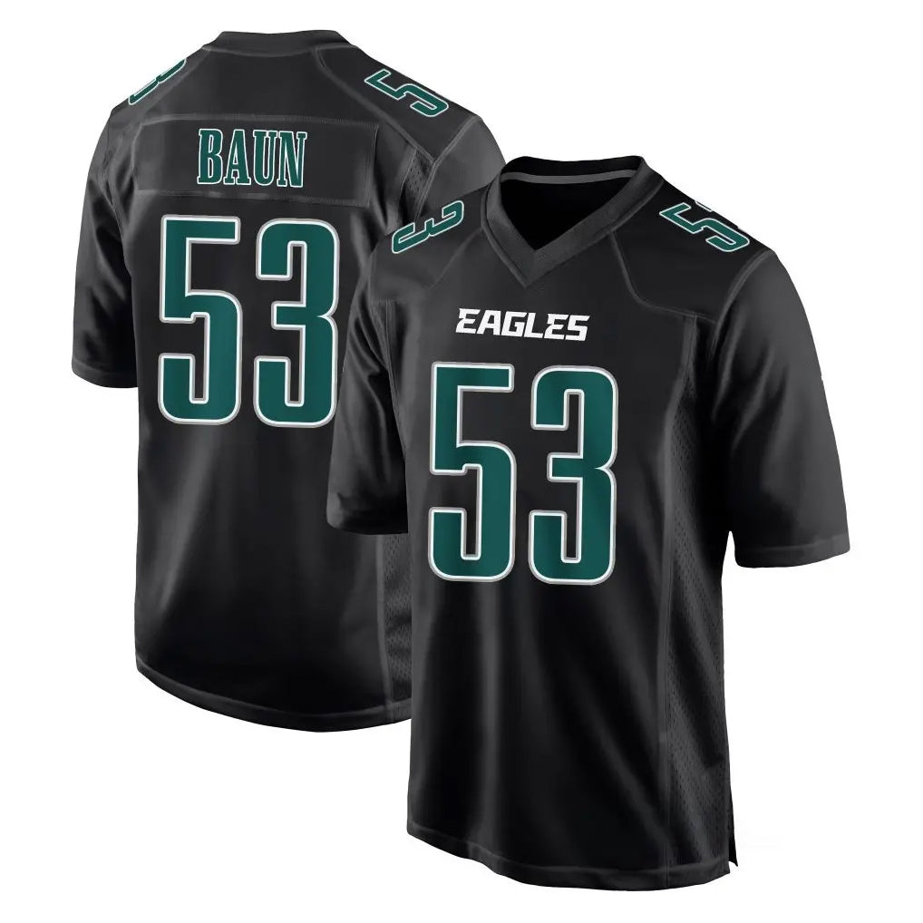 Kdoa P.Eagles #53 Zack Baun Player Carbon Black Fashion Home Game Stitched Jerseys