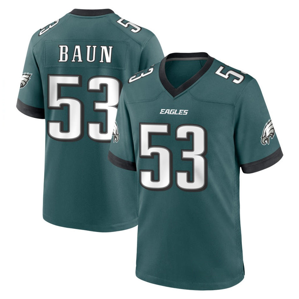 Kdoa P.Eagles #53 Zack Baun Player Green Home Game Stitched Jerseys