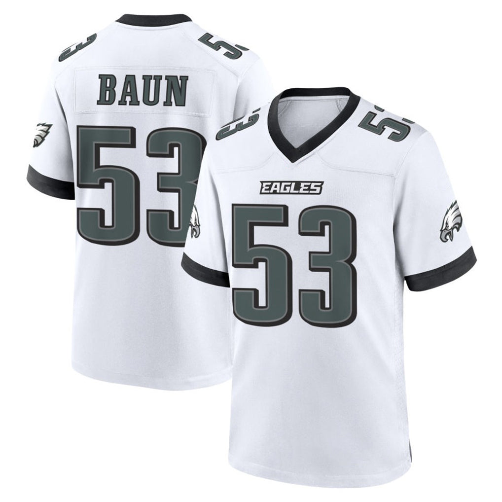 Kdoa P.Eagles #53 Zack Baun Player White Game Home Stitched Jerseys