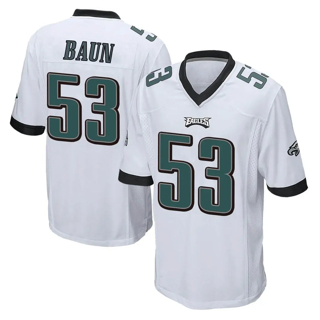 Kdoa P.Eagles #53 Zack Baun Player White Home Game Stitched Jerseys