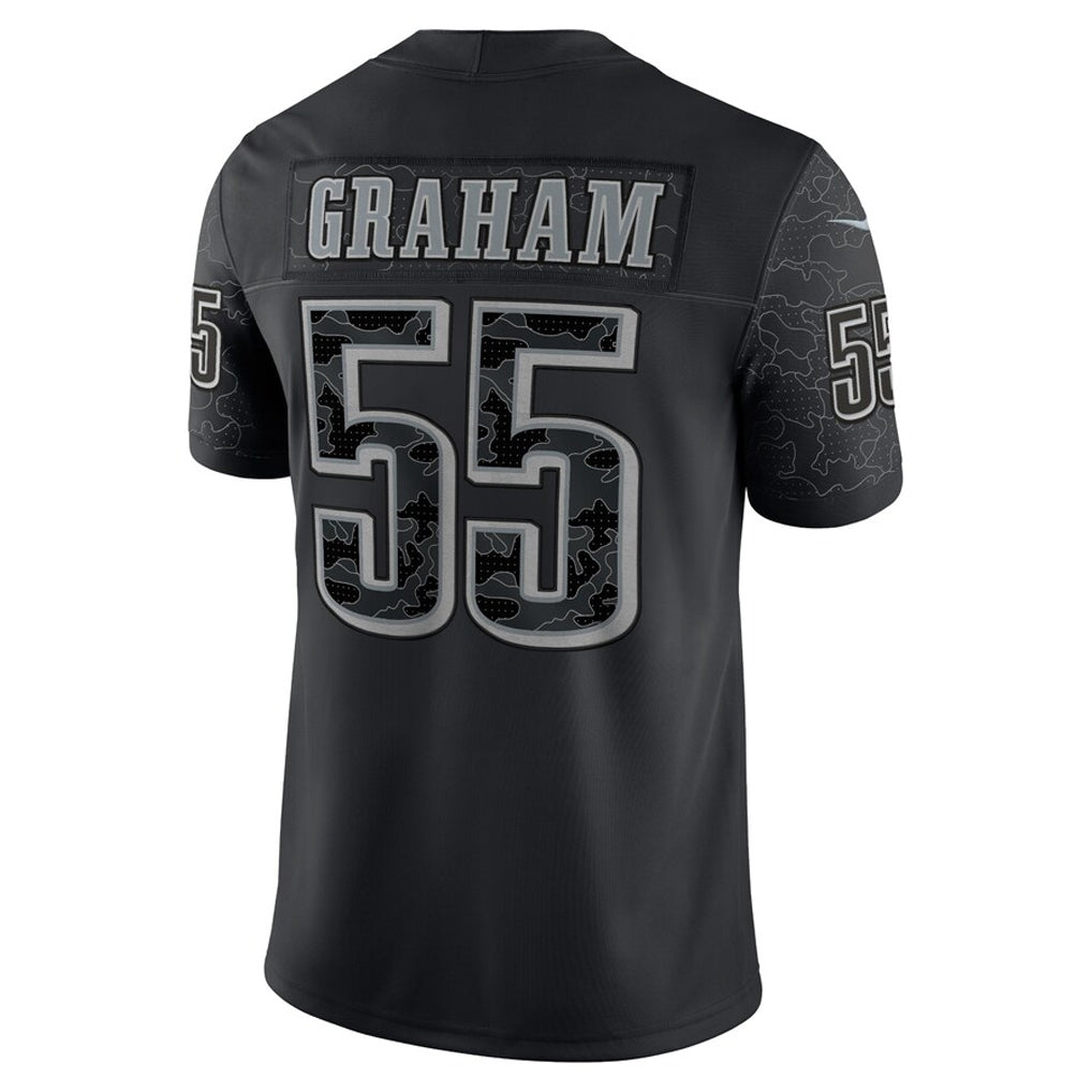 Kdoa P.Eagles #55 Brandon Graham Player Black REFLECTIVE Limited Stitched Jerseys