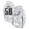 Kdoa P.Eagles #58 Jalyx Hunt Player Arctic Camo Salute to Service Pullover Hoodies Limited Game Stitched Jerseys