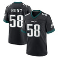 Kdoa P.Eagles #58 Jalyx Hunt Player Black Game Home Stitched Jerseys