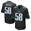 Kdoa P.Eagles #58 Jalyx Hunt Player Black Home Game Stitched Jerseys