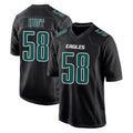 Kdoa P.Eagles #58 Jalyx Hunt Player Carbon Black Fashion Home Game Stitched Jerseys