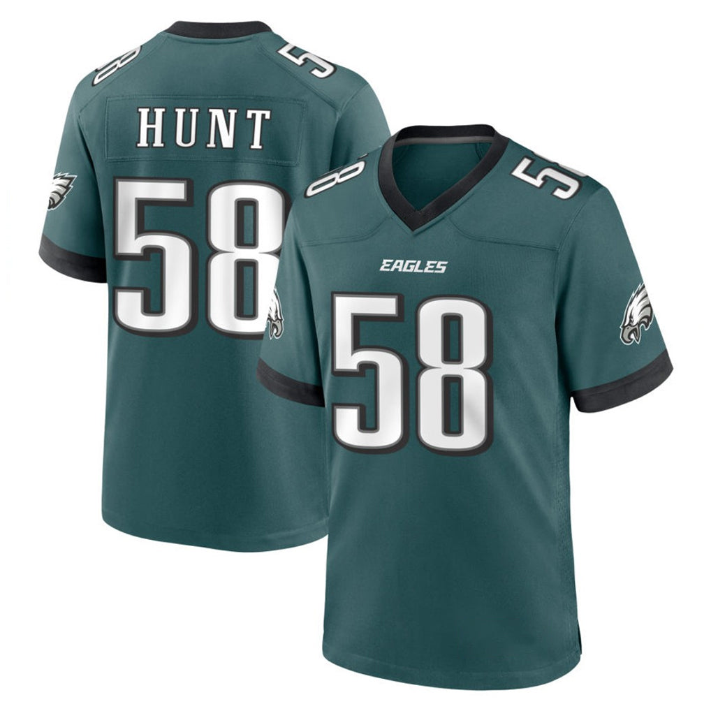 Kdoa P.Eagles #58 Jalyx Hunt Player Green Home Game Stitched Jerseys
