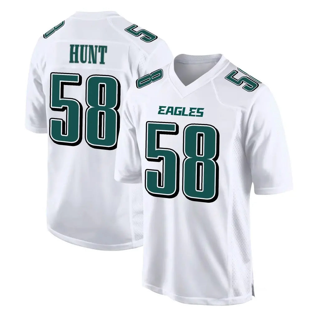 Kdoa P.Eagles #58 Jalyx Hunt Player White Tundra Fashion Home Game Stitched Jerseys