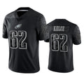 Kdoa P.Eagles #62 Jason Kelce Player Black REFLECTIVE Limited Stitched Jerseys