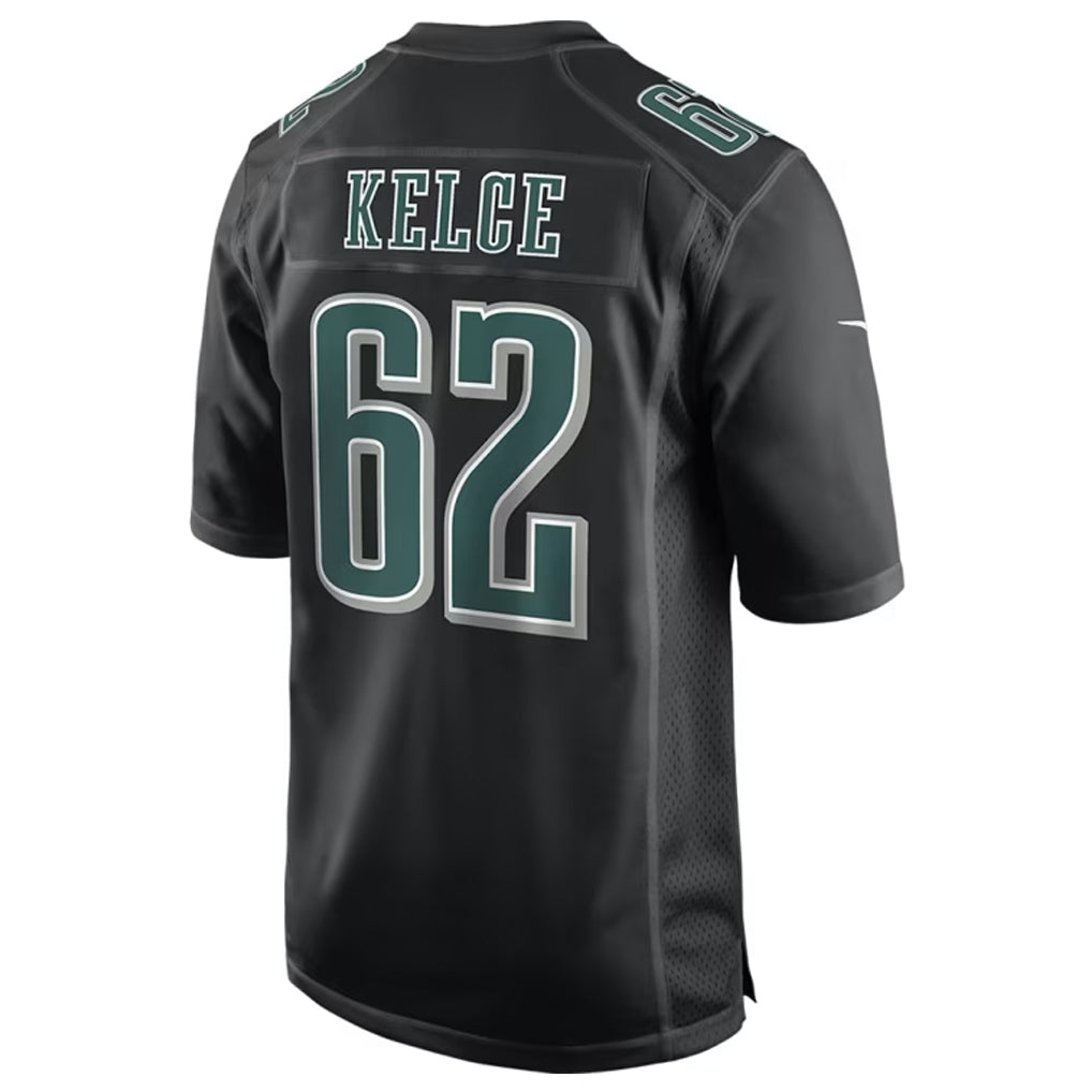 Kdoa P.Eagles #62 Jason Kelce Player Carbon Black Fashion Game Stitched Jerseys