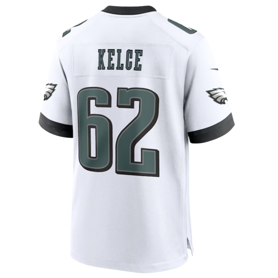 Kdoa P.Eagles #62 Jason Kelce White White Game Jersey Stitched American Stitched Jersey
