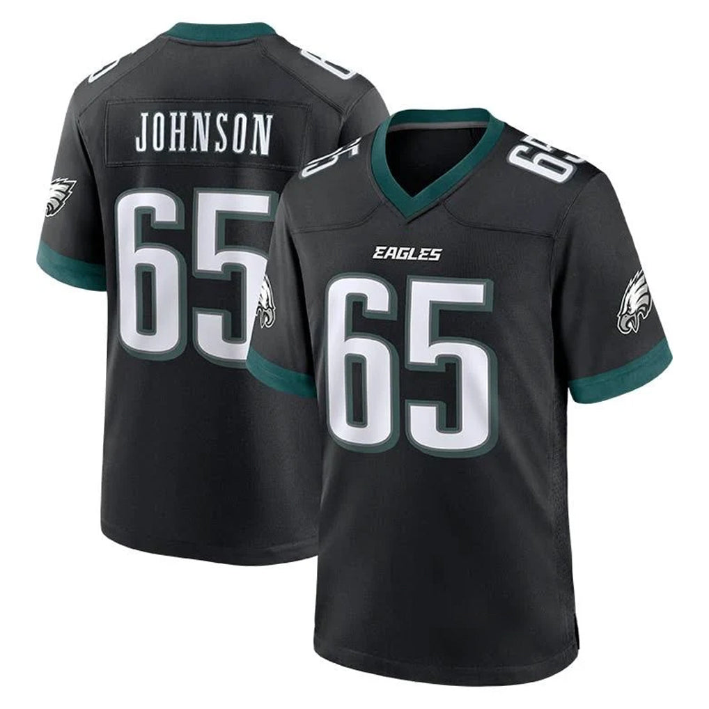 Kdoa P.Eagles #65 Lane Johnson Player Black Game Home Stitched Jerseys