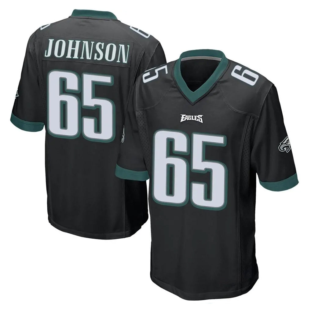 Kdoa P.Eagles #65 Lane Johnson Player Black Home Game Stitched Jerseys