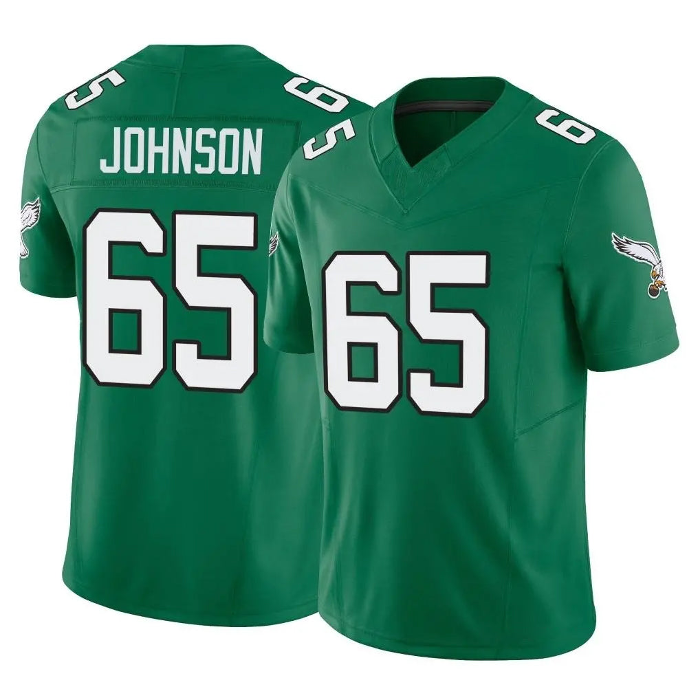 Kdoa P.Eagles #65 Lane Johnson Player Green Kelly Alternate Vapor F.U.S.E. Home Game Stitched Jerseys