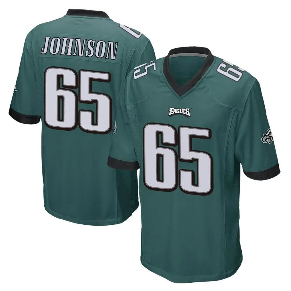 Kdoa P.Eagles #65 Lane Johnson Player Team Color Green Home Game Stitched Jerseys