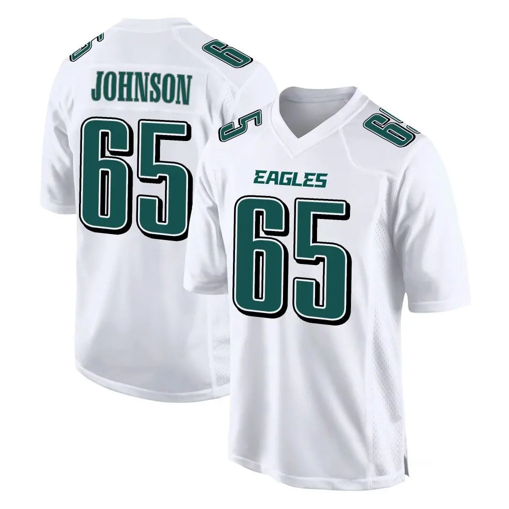 Kdoa P.Eagles #65 Lane Johnson Player White Tundra Fashion Home Game Stitched Jerseys