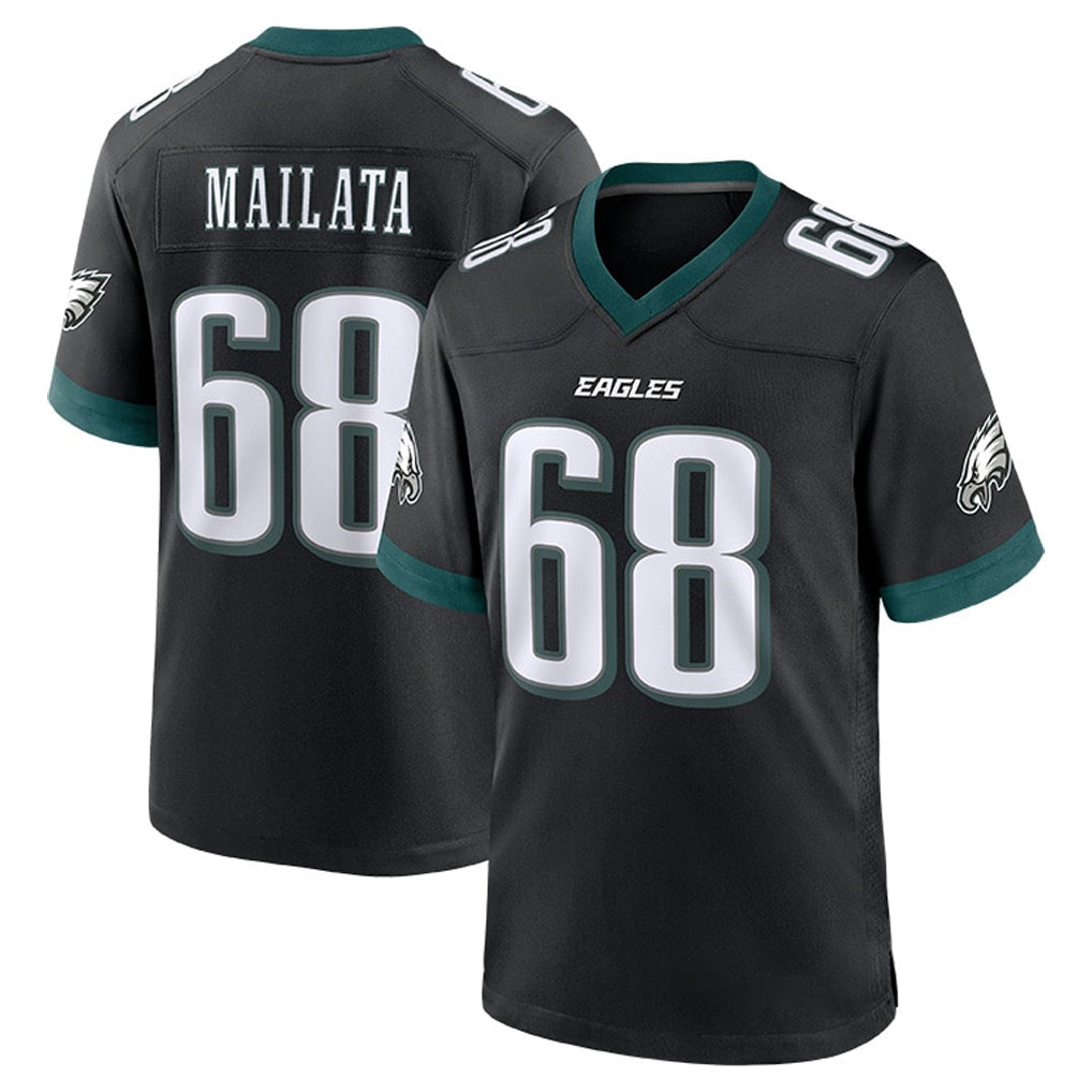 Kdoa P.Eagles #68 Jordan Mailata Player Black Game Home Stitched Jerseys