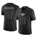Kdoa P.Eagles #68 Jordan Mailata Player Black Reflective Limited Home Game Stitched Jerseys