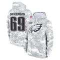 Kdoa P.Eagles #69 Landon Dickerson Player Arctic Camo Salute to Service Pullover Hoodies Limited Game Stitched Jerseys