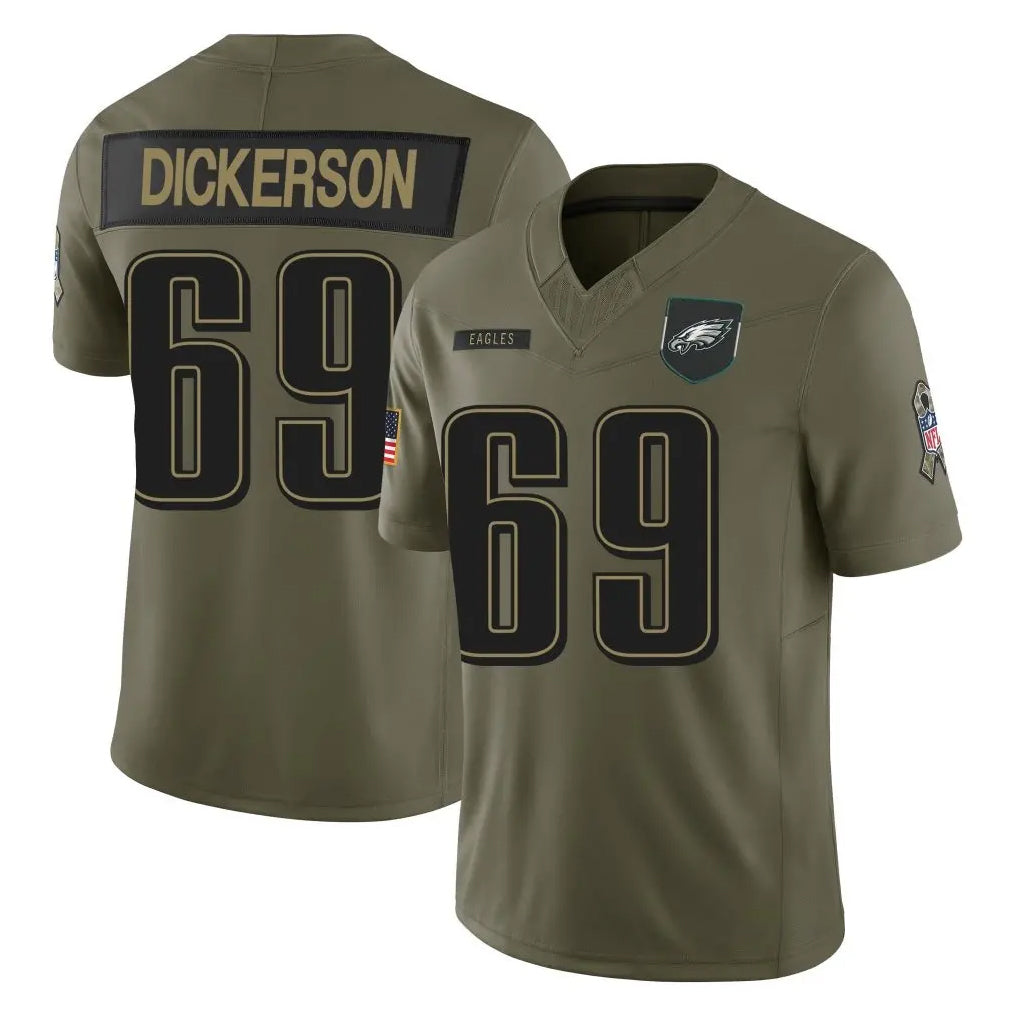 Kdoa P.Eagles #69 Landon Dickerson Player Olive 2025 Salute To Service Limited Stitched Jerseys