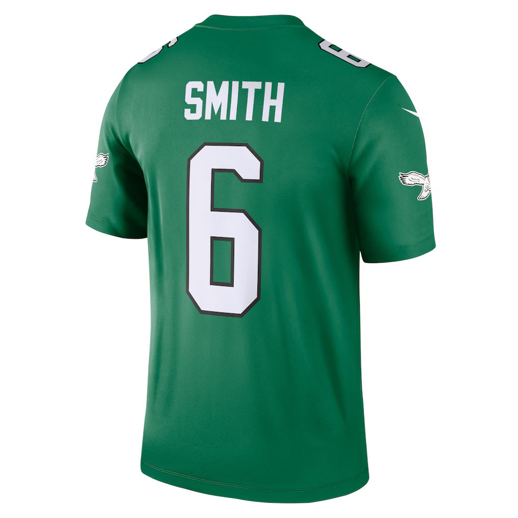 Kdoa P.Eagles #6 DeVonta Smith Kelly Green Legend Player Performance Top Stitched Jerseys