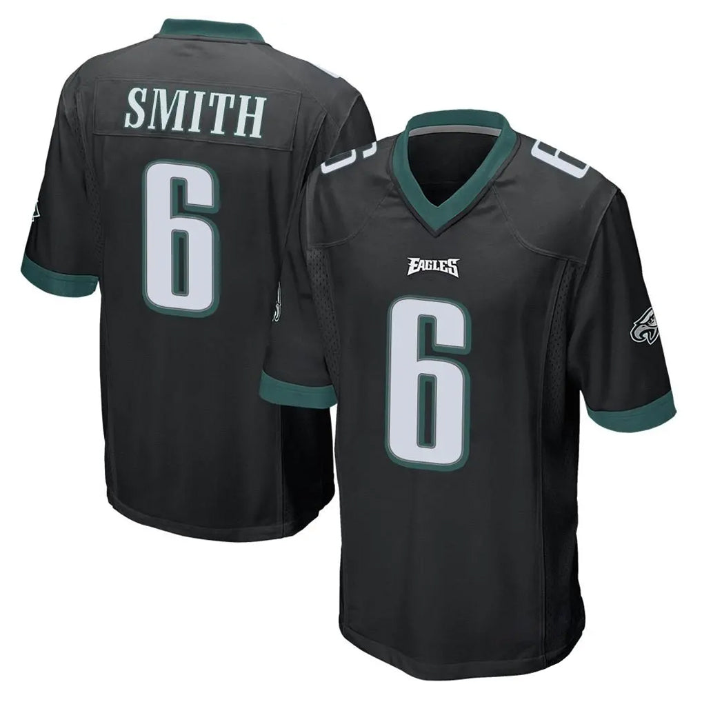 Kdoa P.Eagles #6 DeVonta Smith Player Black Home Game Stitched Jerseys