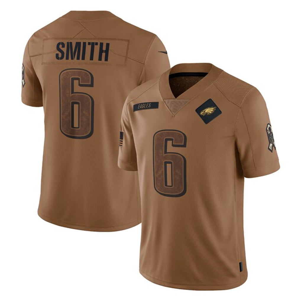 Kdoa P.Eagles #6 DeVonta Smith Player Brown Salute To Service Limited Stitched Jerseys