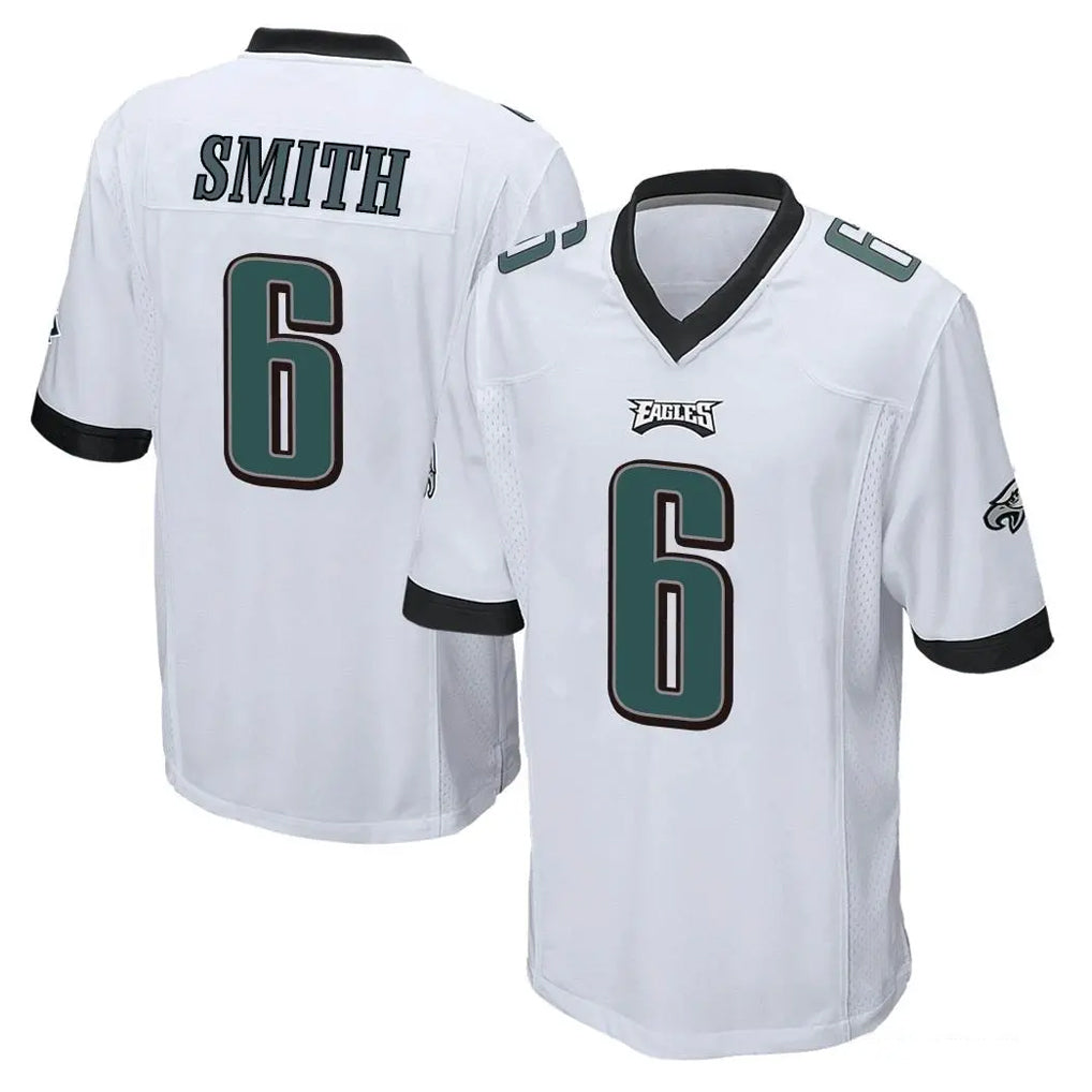 Kdoa P.Eagles #6 DeVonta Smith Player White Home Game Stitched Jerseys