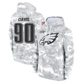 Kdoa P.Eagles #90 Jordan Davis Player Arctic Camo Salute to Service Pullover Hoodies Limited Game Stitched Jerseys