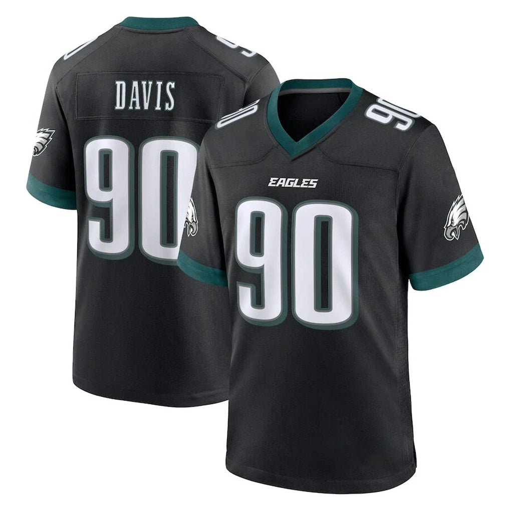 Kdoa P.Eagles #90 Jordan Davis Player Black Game Home Stitched Jerseys