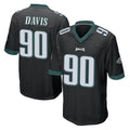 Kdoa P.Eagles #90 Jordan Davis Player Black Home Game Stitched Jerseys