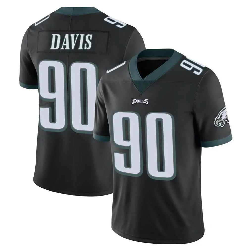 Kdoa P.Eagles #90 Jordan Davis Player Black Limited Vapor Untouchable Home Game Stitched Jerseys