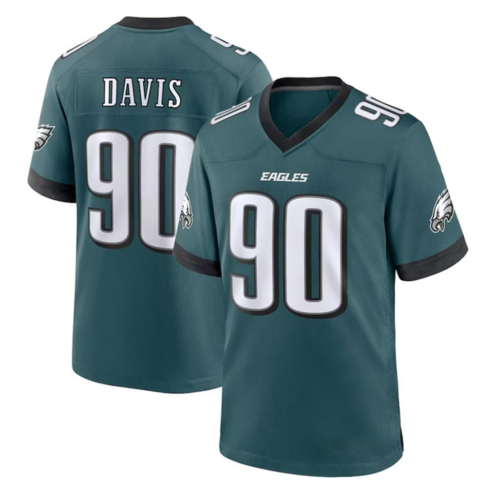 Kdoa P.Eagles #90 Jordan Davis Player Green Home Game Stitched Jerseys