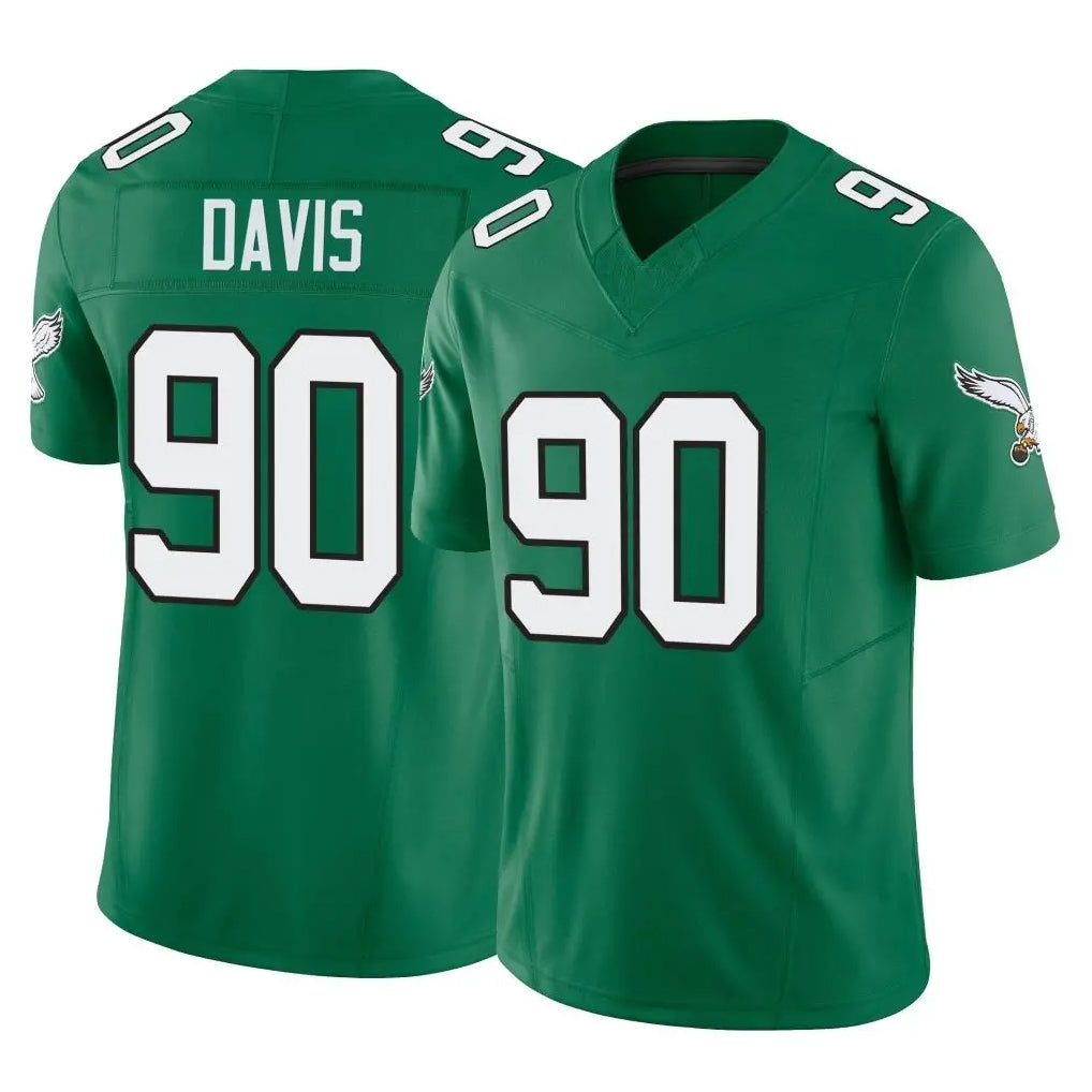 Kdoa P.Eagles #90 Jordan Davis Player Green Kelly Alternate Vapor F.U.S.E. Home Game Stitched Jerseys